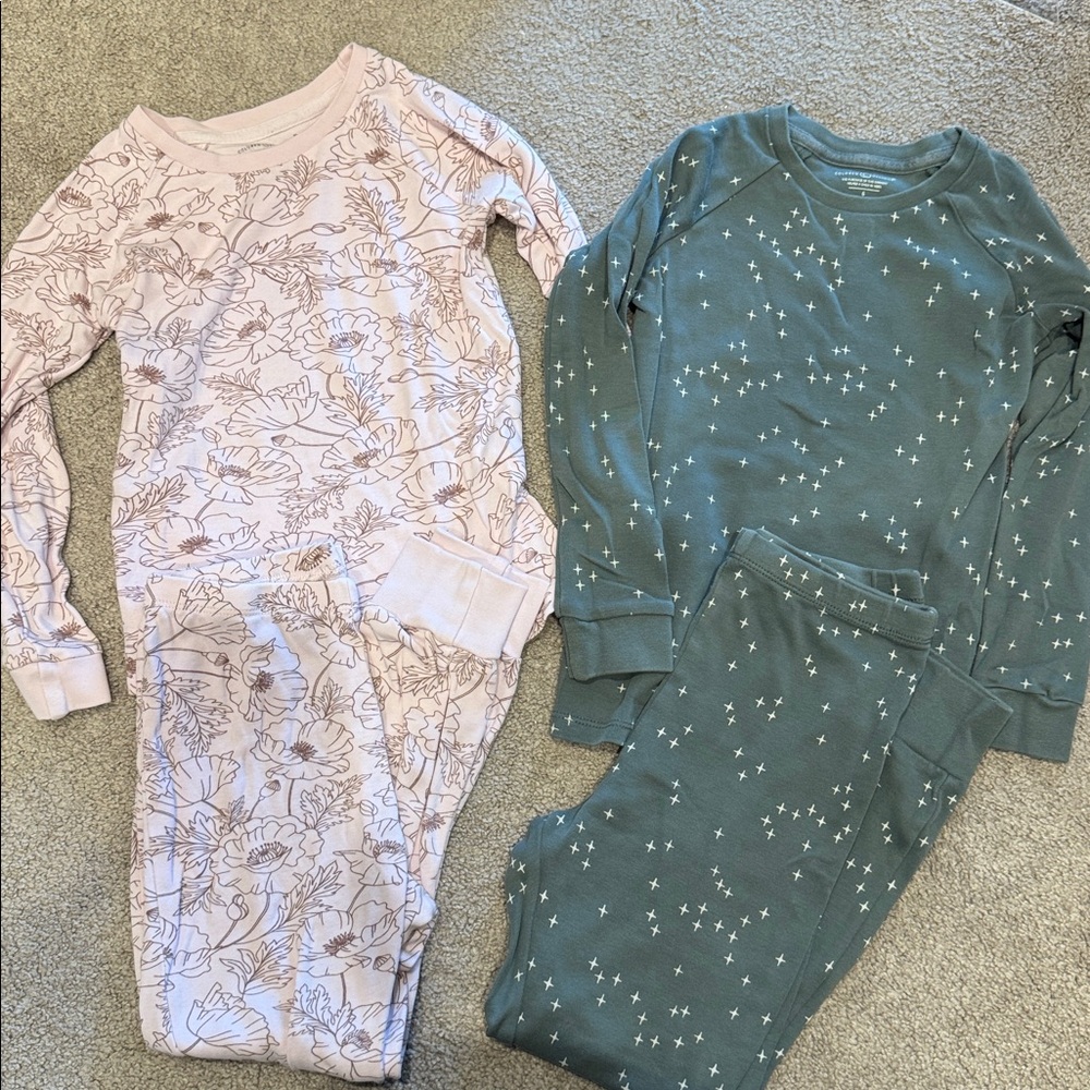 Floral and Geometric Pajama Set